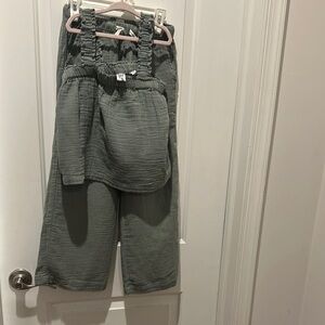GAP Gray Overalls Casual Cotton Blend